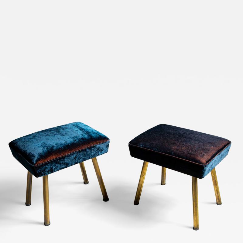 Pair of Vintage Stools Italy Mid 20th Century