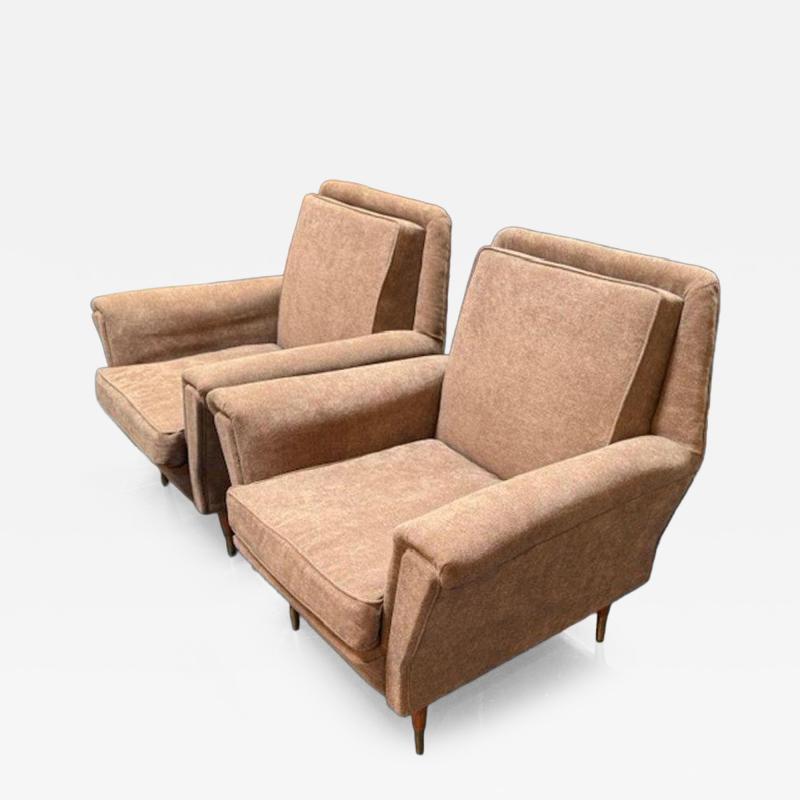 Pair of Vintage Upholstered Club Chairs