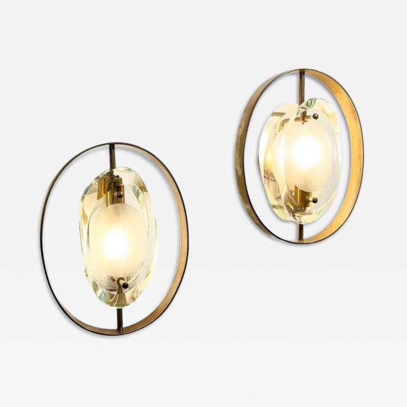 Pair of Wall Lights Mod N 2240 by Max Ingrand for Fontana Arte 1960s