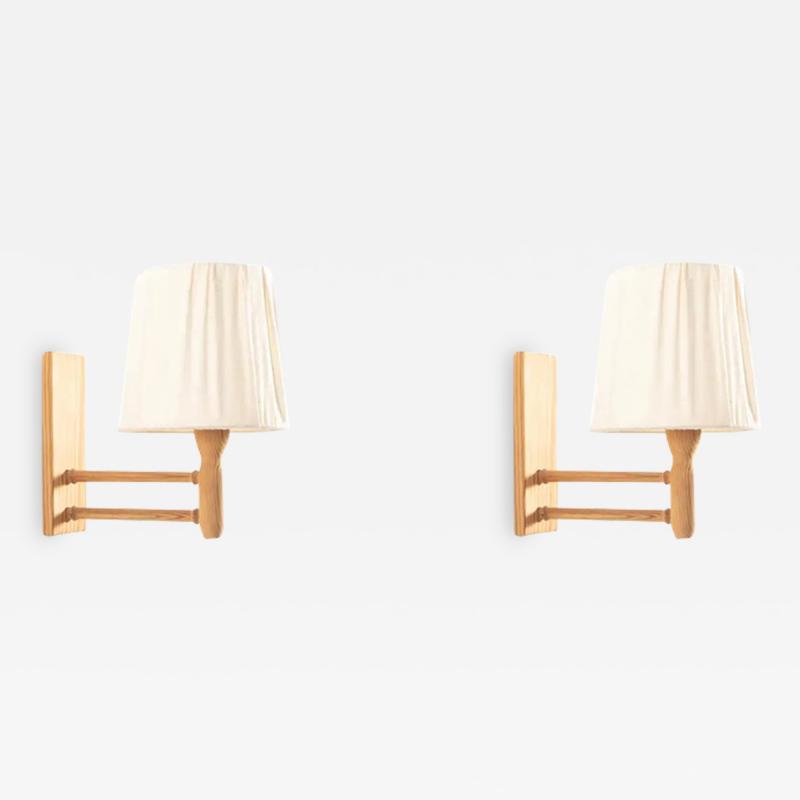 Pair of Wall Lights in Pine Norway 1960s