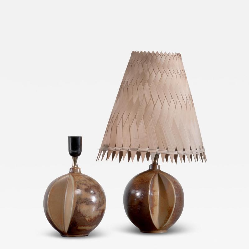 Pair of ceramic table lamps