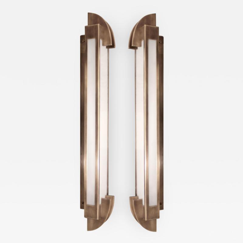 Pair of large Art Deco sconces