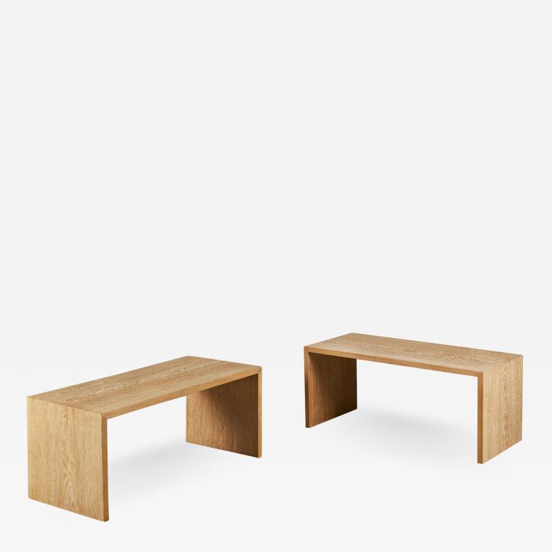 Pair of low tables by Comte as an interpretation or Jean Michel Franks design