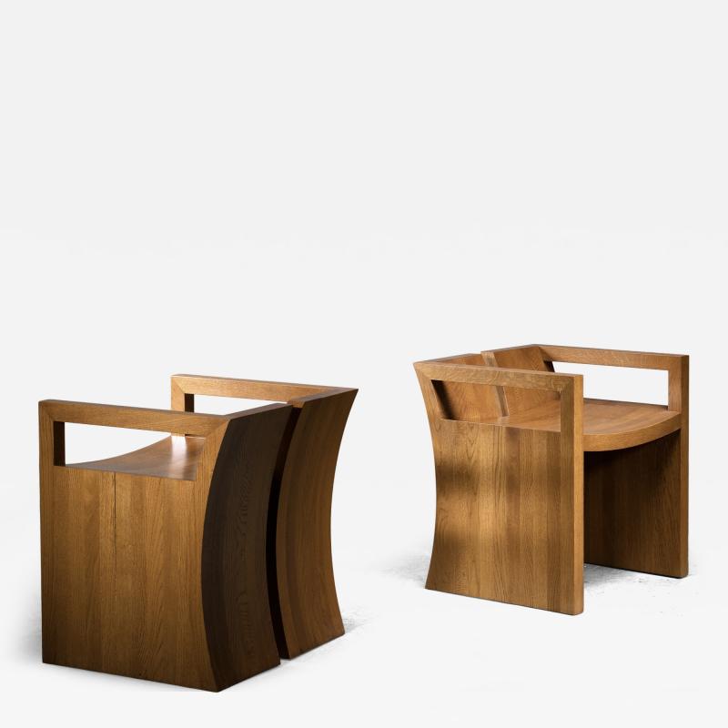 Pair of monastery chairs