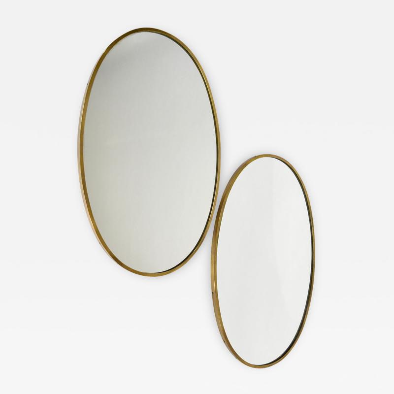 Pair of oval mirrors