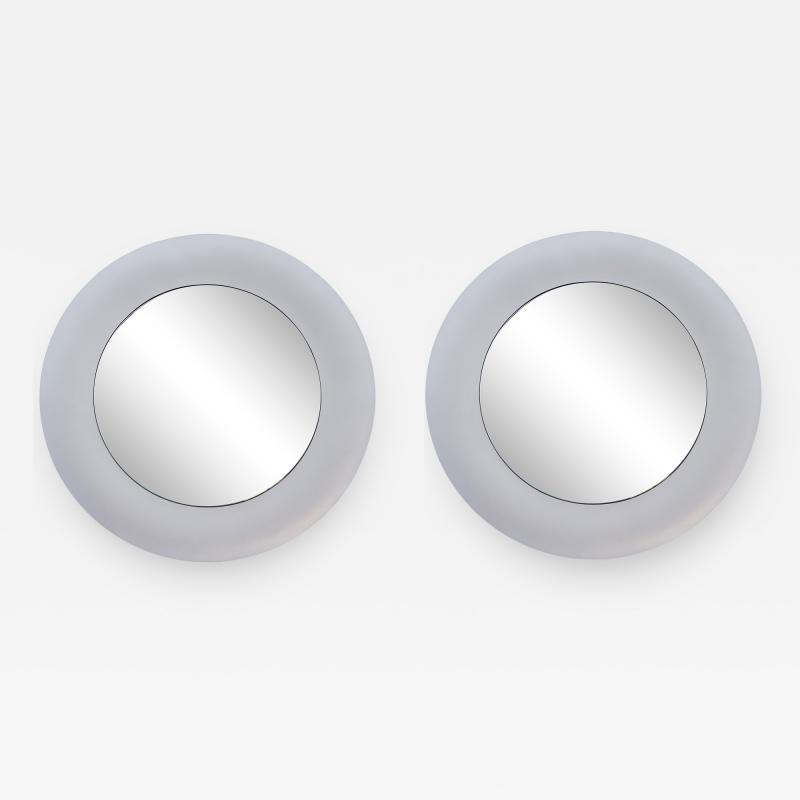 Pair of sculptural Modernist mirrors by Lorenzo Burchiellaro