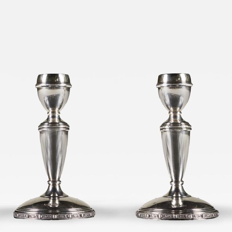 Pair of vintage English silver hallmarked candlesticks