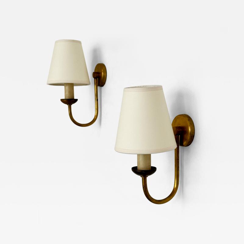 Pair of wall lights probably produced in Sweden 1940s