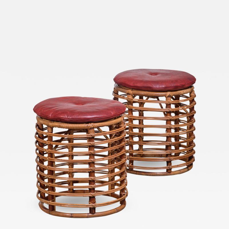 Pair of wicker stools Italy