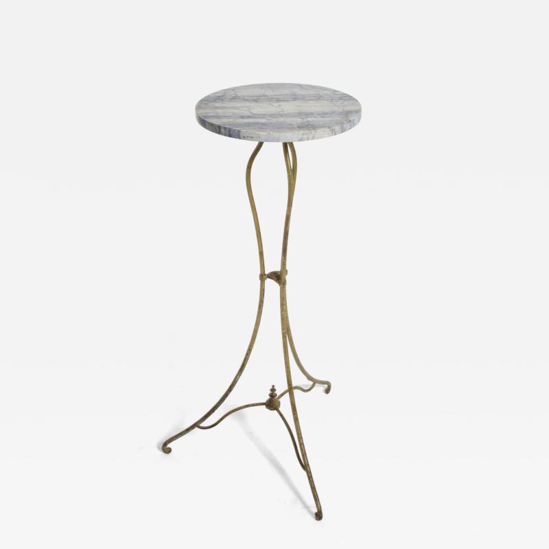 Pair of wrought iron side table pedestals 1940s 