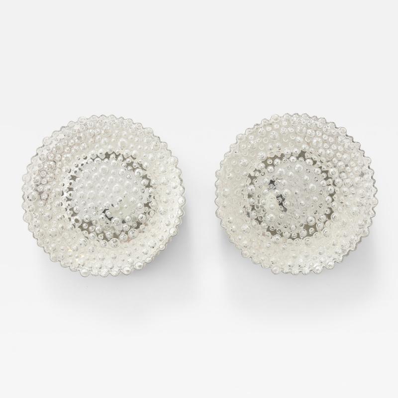Pair off 1970s Bubble Glass Wall Ceiling Lights