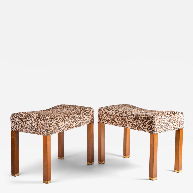 Paire de tabourets l opard