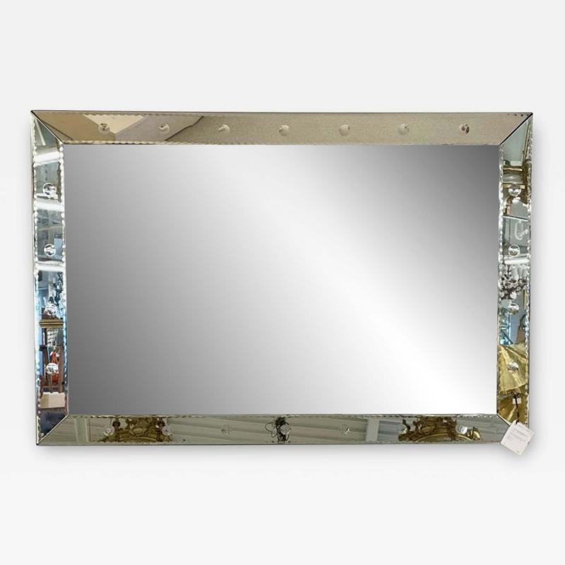 Palatial Art Deco Bubble Form Console or over the Mantel Mirror