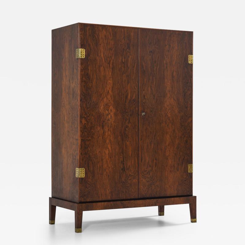 Palle Suenson Cabinet or Wardrobe in Brass and Rosewood by Palle Suenson 1930s