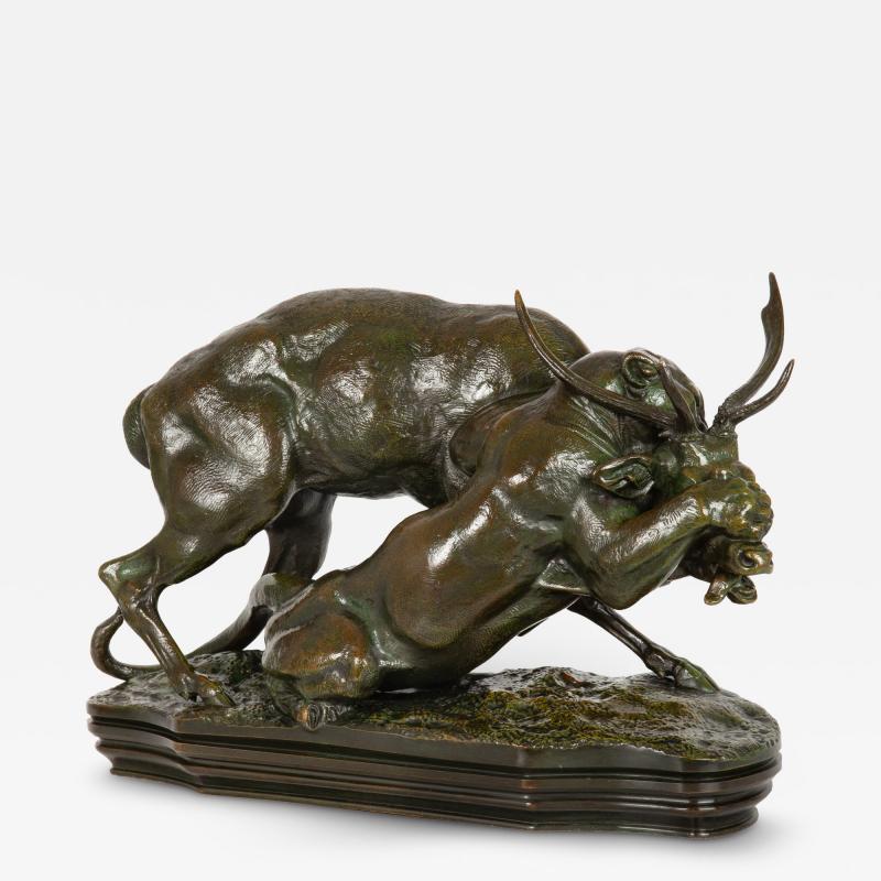 Panther Seizing a Deer Antoine Louis Barye