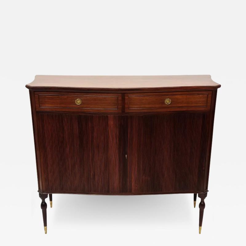 Paolo Buffa 2 Italian Mid Century Modern Neoclassical Walnut Sideboards by Paolo Buffa