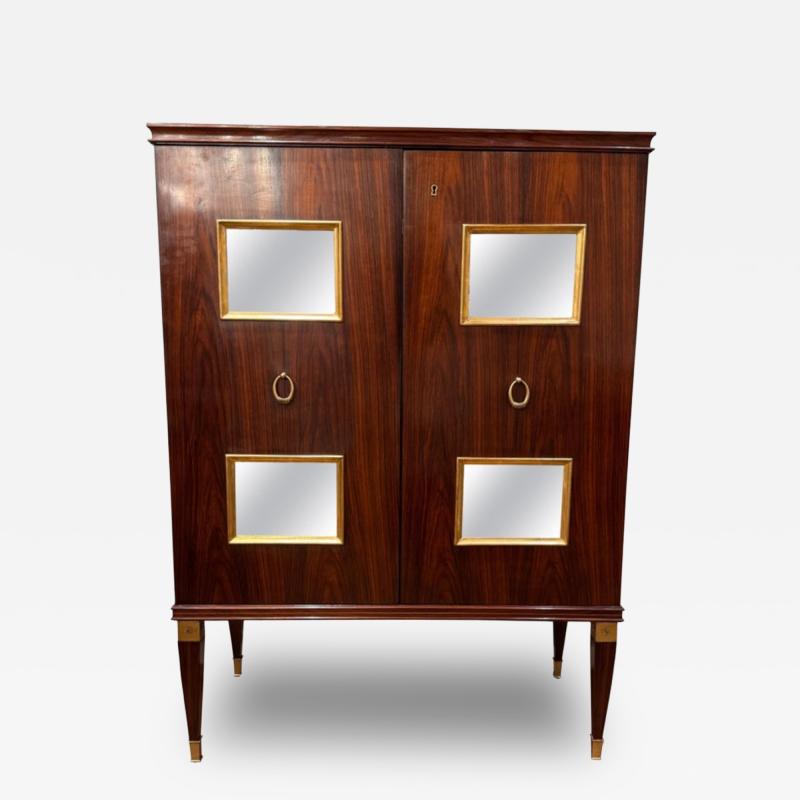 Paolo Buffa A fine bar cabinet by Paolo Buffa with mirrored panels
