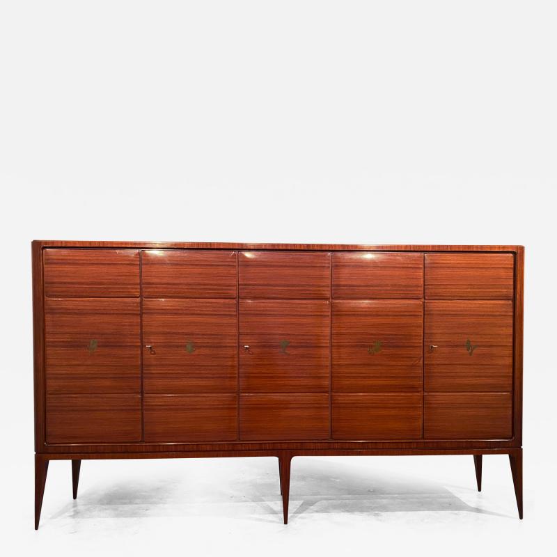 Paolo Buffa Italian Mid Century Modern Tall Sideboard Cabinet Designed by Paolo Buffa 1950
