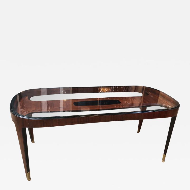 Paolo Buffa Mid Century Dining Table in Cherrywood by Paolo Buffa for Arrighi Italy 1940s