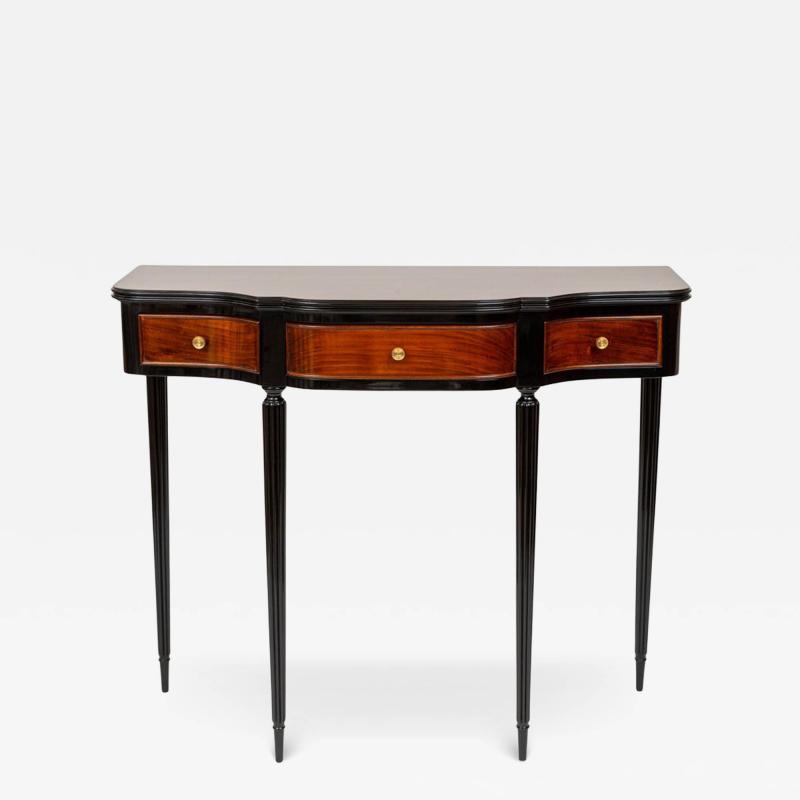 Paolo Buffa Mid Century Italian Serpentine Console Table Attributed to Paola Buffa