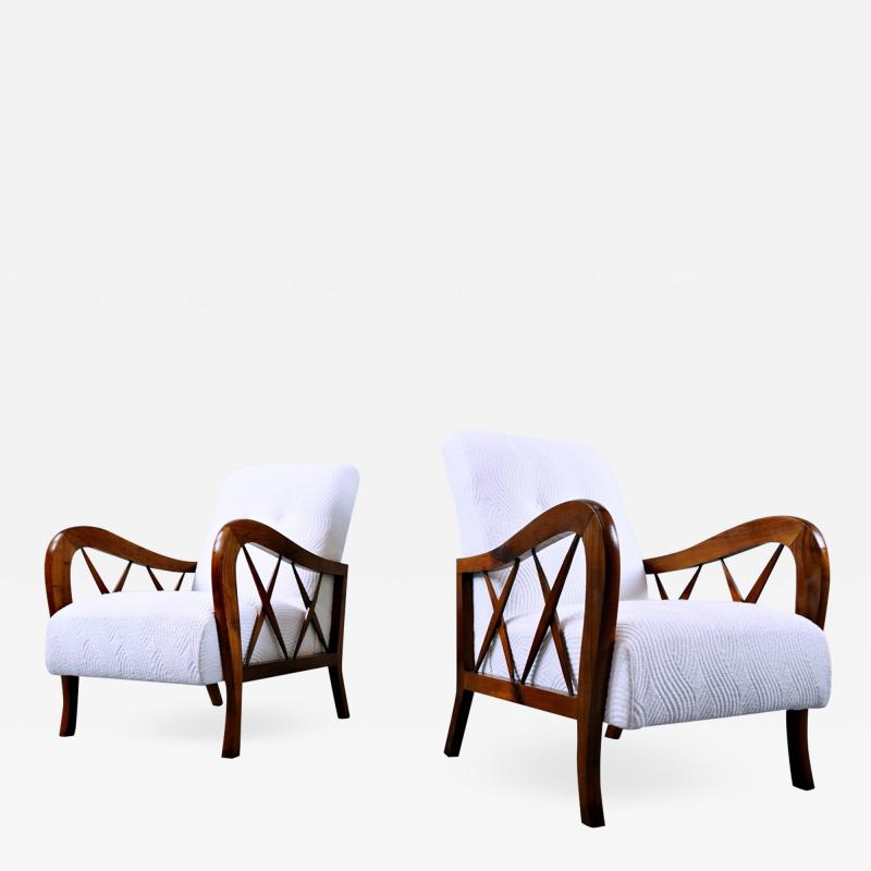 Paolo Buffa Pair Of Armchairs In The Style Of Paolo Buffa