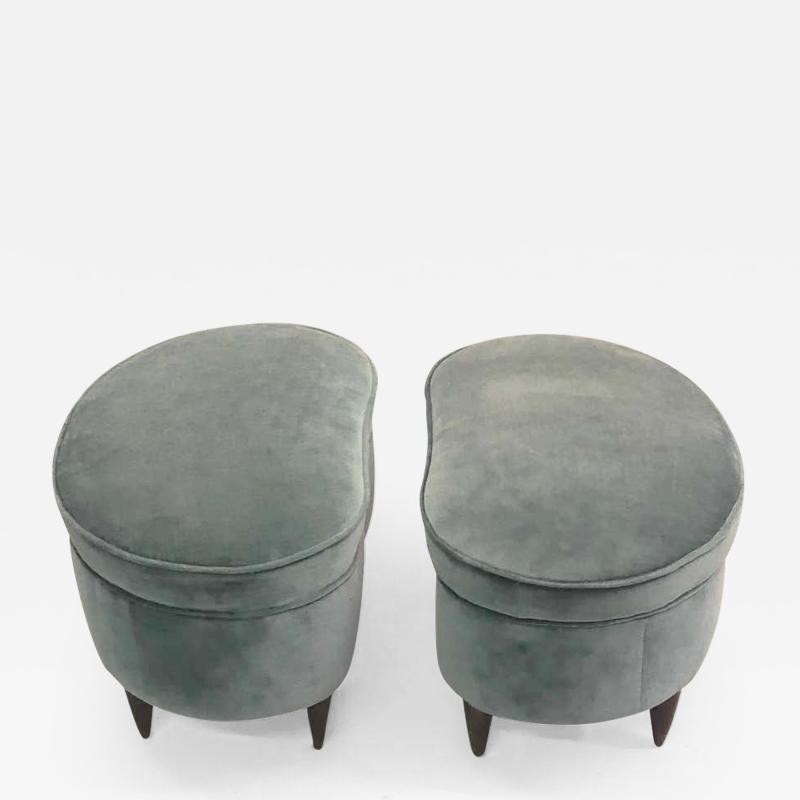 Paolo Buffa Pair of Italian Modern Neoclassical Stools or Benches by Paolo Buffa