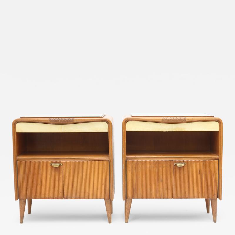 Paolo Buffa Pair of Italian Nightstands by Paolo Buffa 1950 Italy