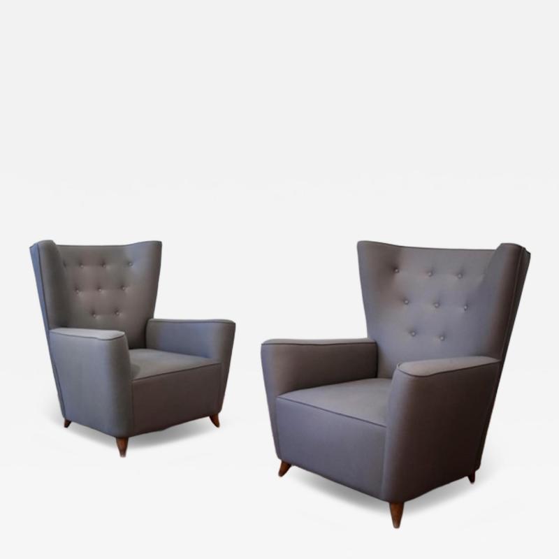 Paolo Buffa Pair of Lounge Chairs by Paolo Buffa