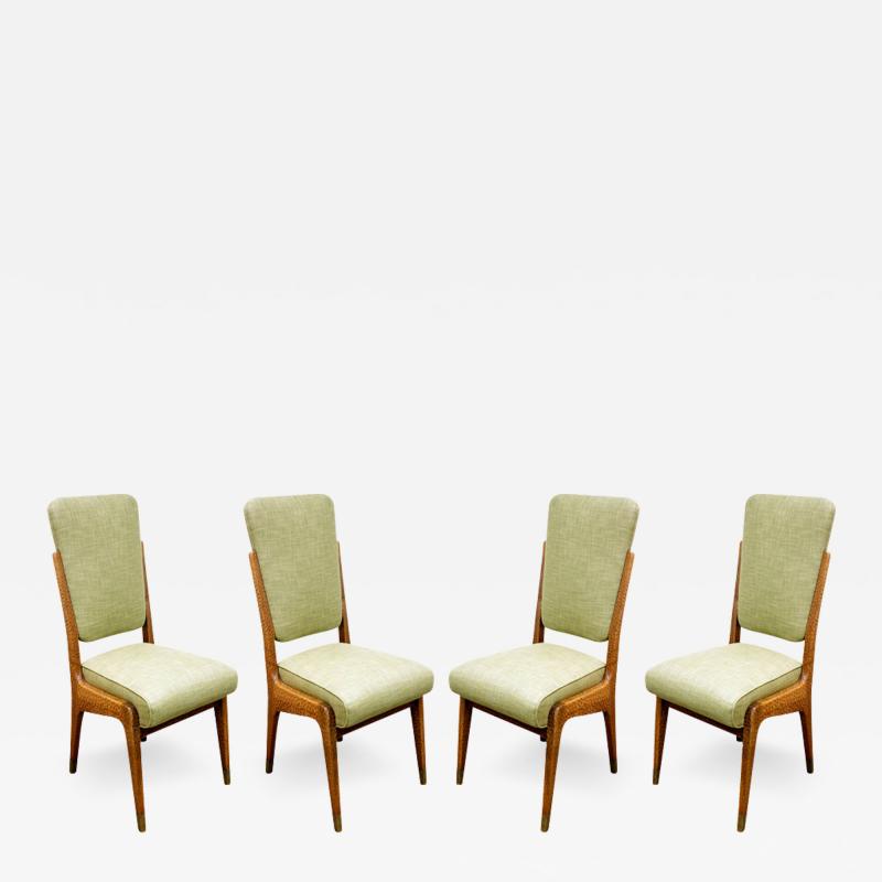 Paolo Buffa Paolo Buffa Attributed Set of 4 Dining Game Chairs 1940s