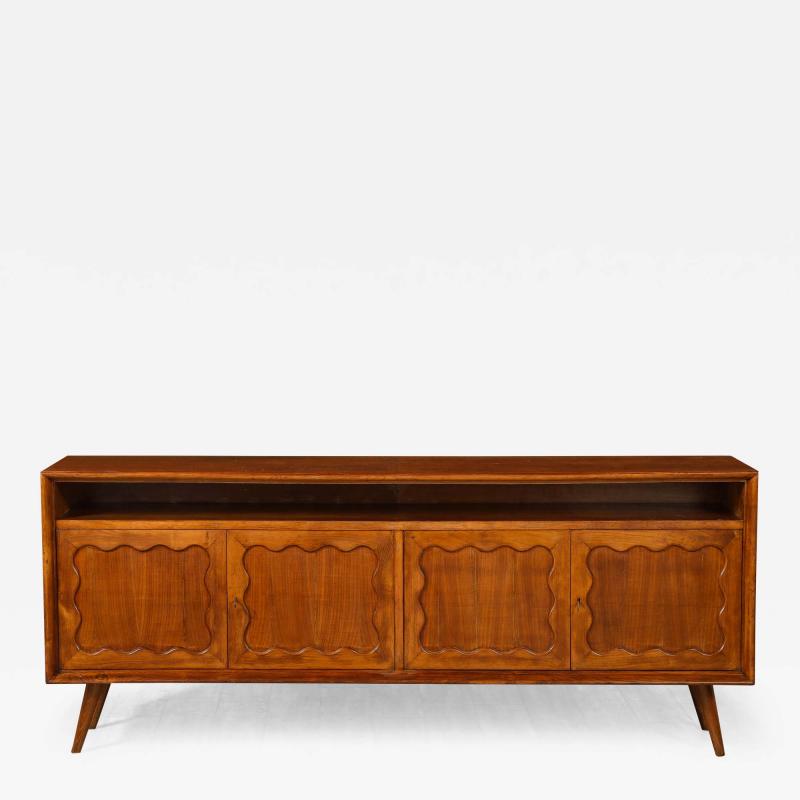 Paolo Buffa Paolo Buffa Carved Wood Sideboard Credenza Italy circa 1950