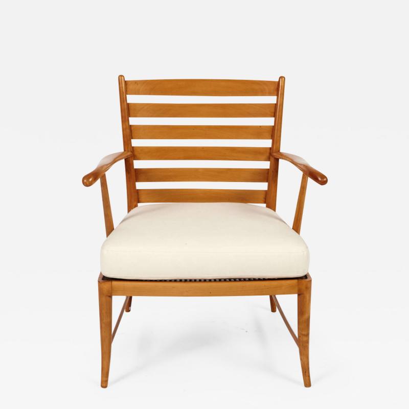 Paolo Buffa Paolo Buffa Cherry Wood and Woven Cane Italian Armchair 1941