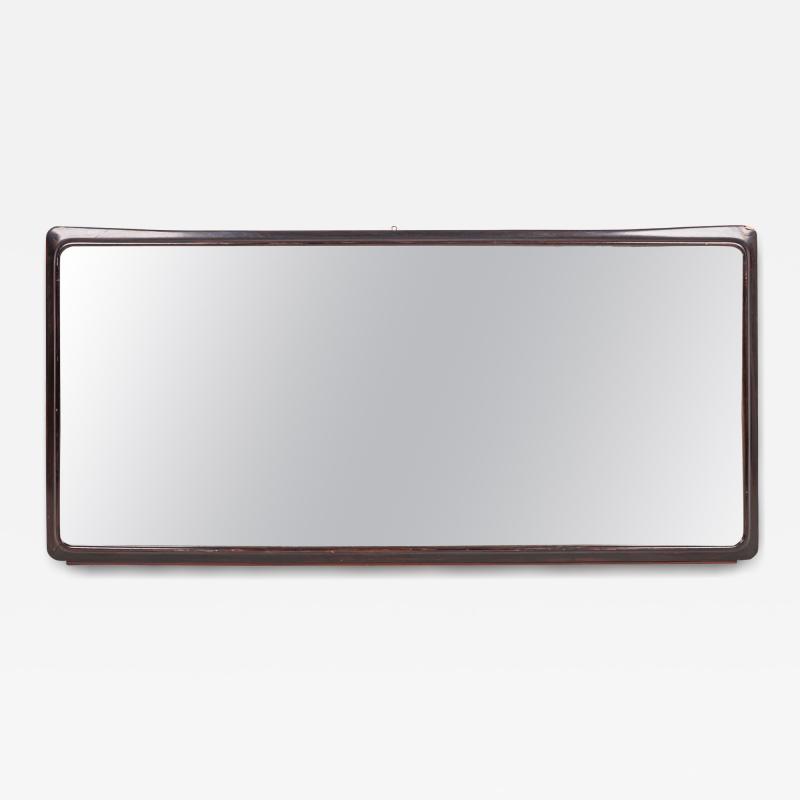 Paolo Buffa Paolo Buffa Italian Mid Century Brown Rectangle Wall Mirror