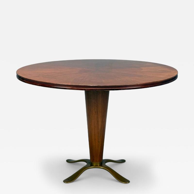 Paolo Buffa Paolo Buffa Mahogany Bronze Center Table Italy 1940s
