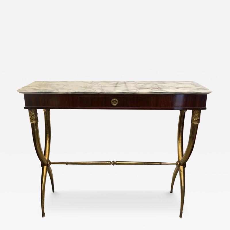 Paolo Buffa Paolo Buffa Rosewood and Marble 50s design console