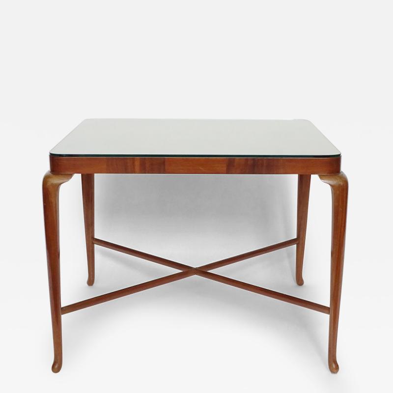 Paolo Buffa Paolo Buffa Wooden Coffee Table with Squares Top Italy 1940s