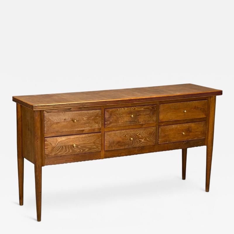 Paolo Buffa Paolo Buffa attr Italian Modern Oak Brass Sideboard Italy 1950s