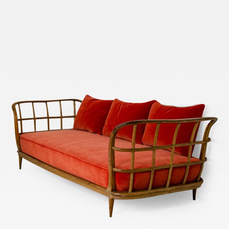 Paolo Buffa Paolo Buffa extraordinary daybed in cherry wood