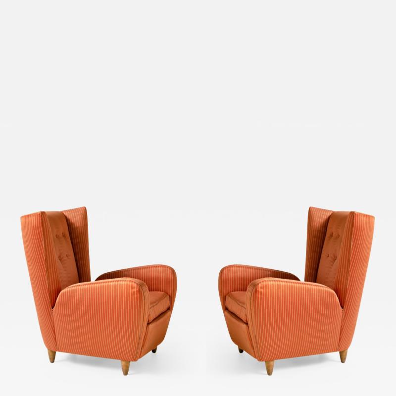 Paolo Buffa Paolo Buffa pair of 1940s high back armchairs 