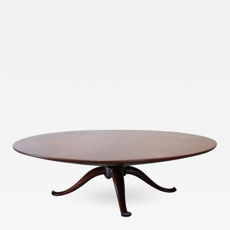 Paolo Buffa Rare Italian Design Round Large Sofa Table or Coffee Table by Paolo Buffa 1950s