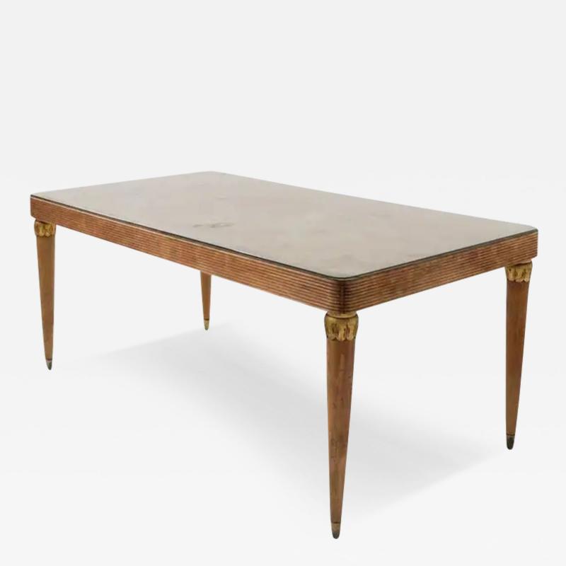 Paolo Buffa Rare Italian Dining Table by Paolo Buffa in Brass