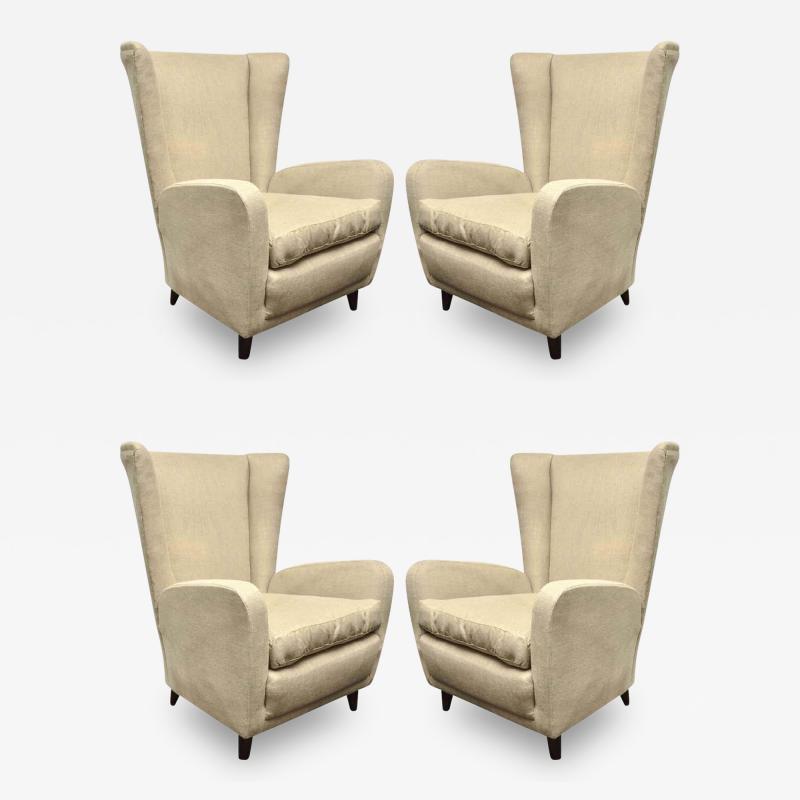Paolo Buffa Set of Four Armchairs by Paolo Buffa