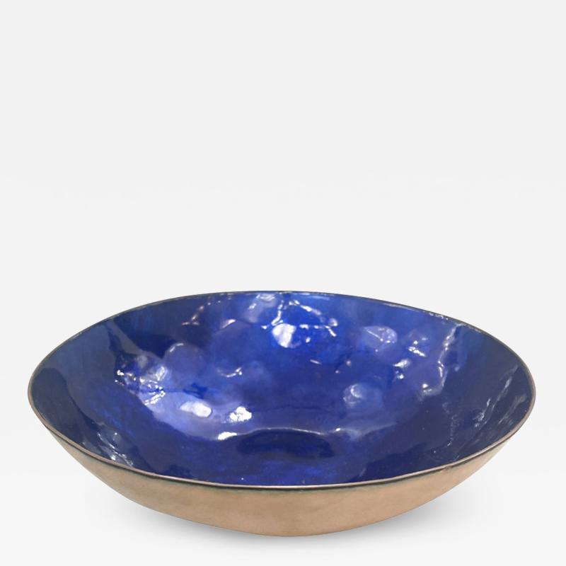 Paolo De Poli Blue Enamel Bowl by Paolo De Poli