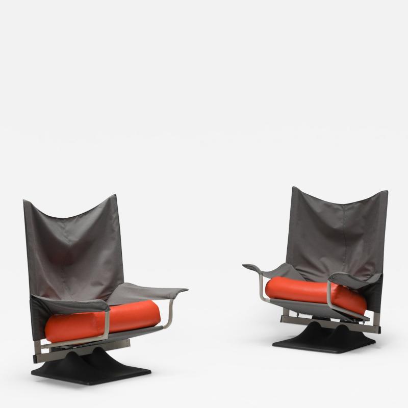 Paolo Deganello Lounge Chairs Pair Aeo by Paolo Deganello 1973