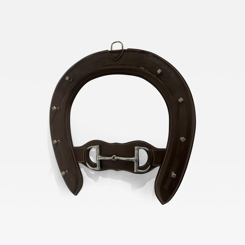 Paolo Gucci 1970s Gucci Leather Horseshoe Wall Hanging