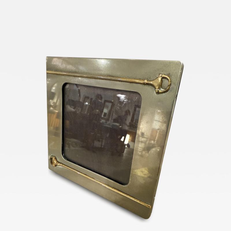 Paolo Gucci Gucci Square Photo Frame in Brass Italy 1980s