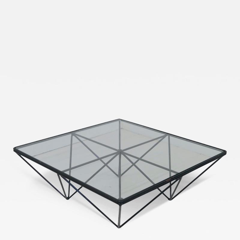 Paolo Piva 1980s Steel and Glass Coffee Table Alanda by Paolo Piva for B B Italia