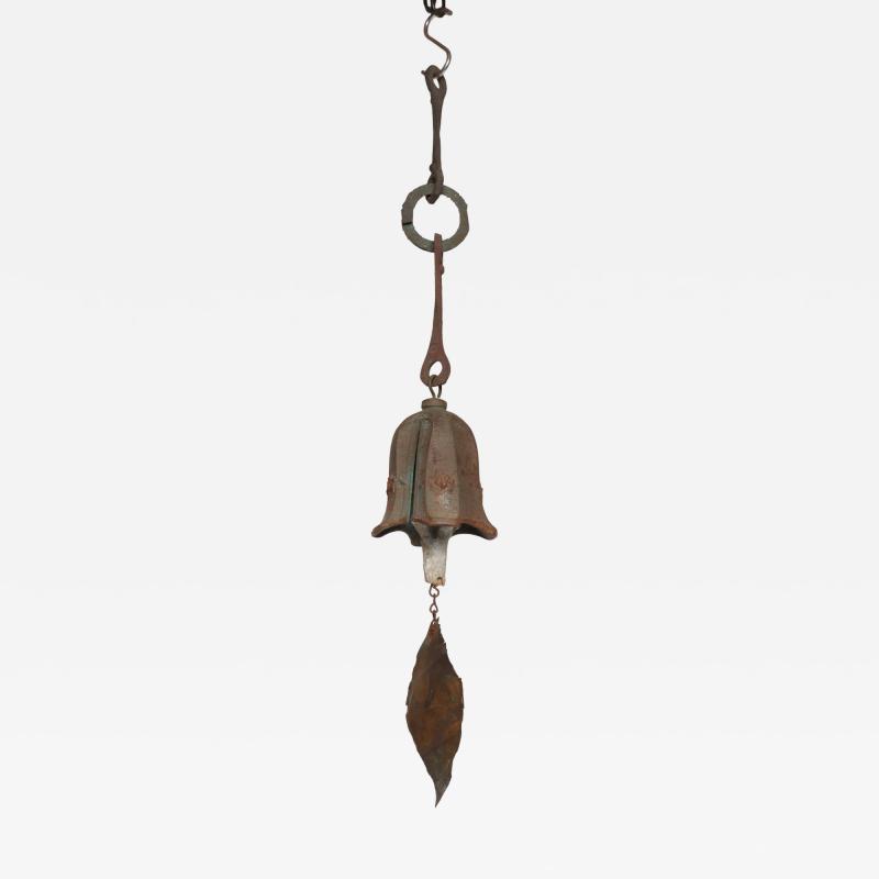 Paolo Soleri Vintage Verdigris Cast Bronze Wind Bell Wind Chime by Joe Ursutz