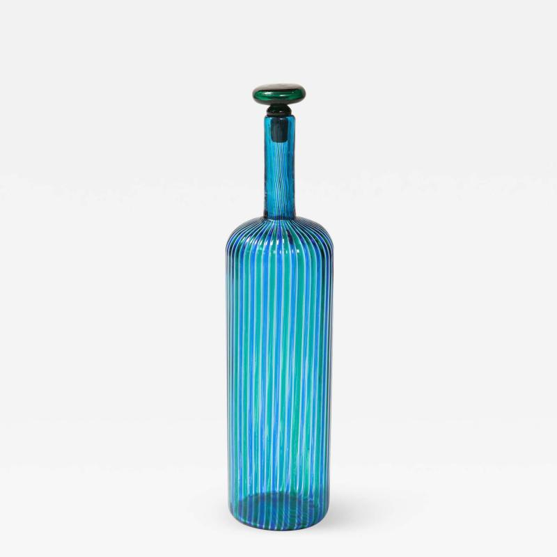 Paolo Venini Cane Stopper Bottle by Paolo Venini