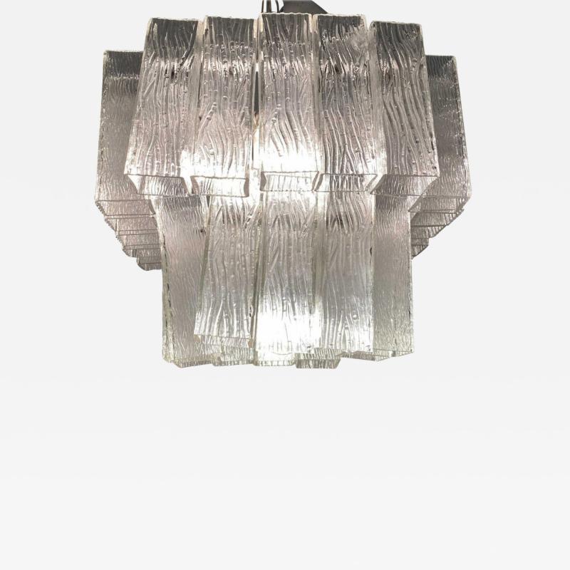 Paolo Venini Italian Modern Handblown Glass Chandelier Venini