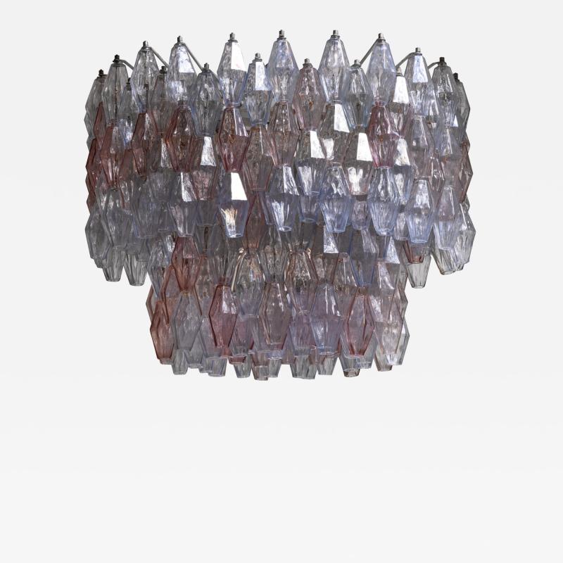 Paolo Venini Large Paolo Venini Murano Glass Poliedri Chandelier